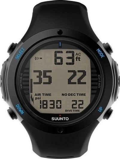 Καταδυτικό Ρολόι Suunto D6I Novo με Λουράκι Σιλικόνης SS021956000 Μαύρο