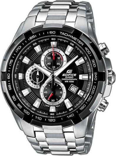 Ανδρικό Ρολόι Casio Χρονογράφος με Μεταλλικό Μπρασελέ EF-539D-1AVEF Ασημί