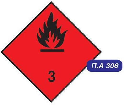 Πινακίδα Φορτηγού Φλόγες Π.Α 306 23cmx23cm