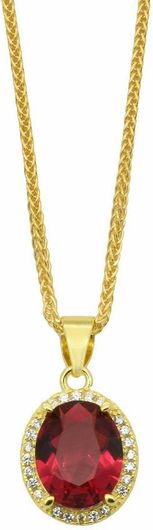 Γυναικείο Κολιέ Prince Silvero 1B-MD071-3R από Ασήμι Ροζέτα Χρυσό