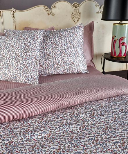 Σετ Μαξιλαροθήκες Kentia Sabine 5 2τμχ 50x70+1cm Κόκκινο