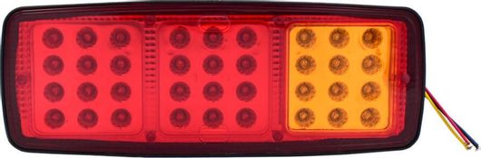 Συνδιαστικό LED Φαναρι Σήμανσης Stop, Φλας & Ανακλαστικό για Φορτηγά & Ρυμουλκά 24V 2τμχ Μαύρο