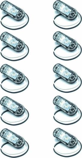 LED Φώτα Όγκου Φορτηγών IP66 24v σε 10τμχ Λευκά