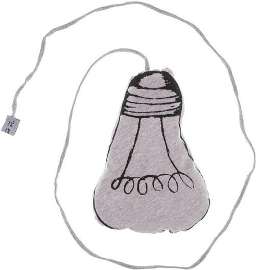 Βρεφικό Διακοσμητικό Μαξιλαρι Λαμπα Γκρι με Κορδονι 23x18cm