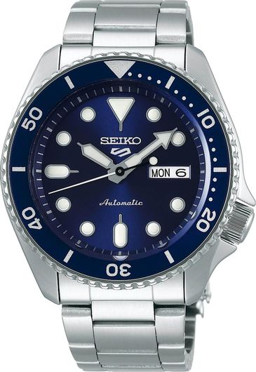Ανδρικό Ρολόι Seiko Seiko 5 Sports με Μεταλλικό Μπρασελέ SRPD51K1F Ασημί