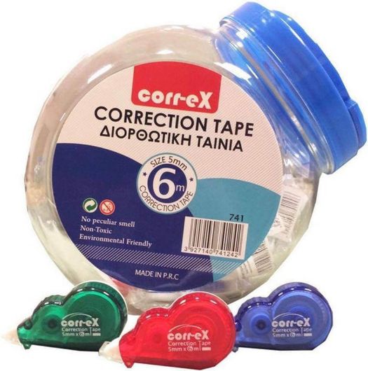 Διορθωτική Ταινία Corr-ex 741 5mmX6mm Τυχαία Επιλογή Χρώματος