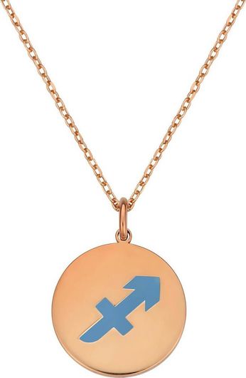 Γυναικείο Κολιέ AK-Z10112BLAR1 Τοξότης από Ασήμι Ροζ