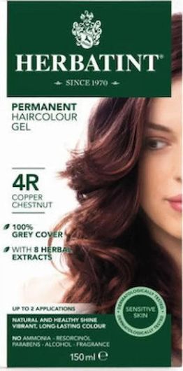 Herbatint Permanent Gel Βαφή Μαλλιών Χωρίς Αμμωνία 4R Καστανό Χαλκού 150ml