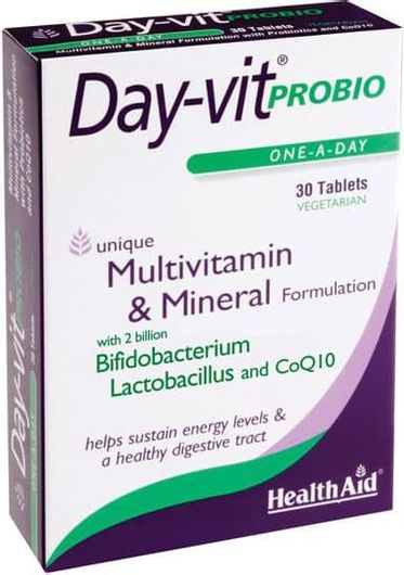 Health Aid Day-Vit Probio Probiotics & CoQ10 Προβιοτικά 30 Ταμπλέτες