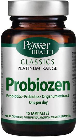 Power Health Classics Platinum Range Probiozen με Προβιοτικά και Πρεβιοτικά 15 Ταμπλέτες