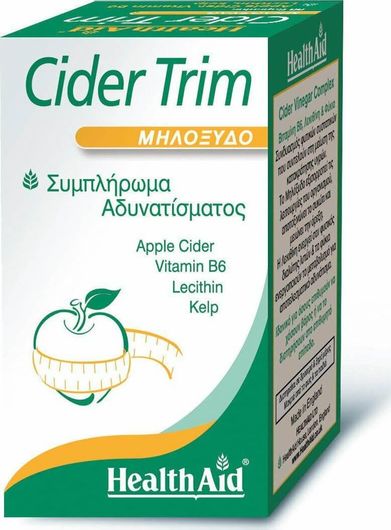 Health Aid Cider Trim Συμπλήρωμα για Αδυνάτισμα 90 Κάψουλες