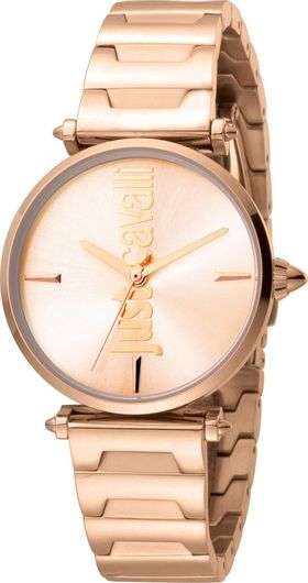Γυναικείο Ρολόι Just Cavalli με Μεταλλικό Μπρασελέ JC1L051M0085 Ροζ Χρυσό