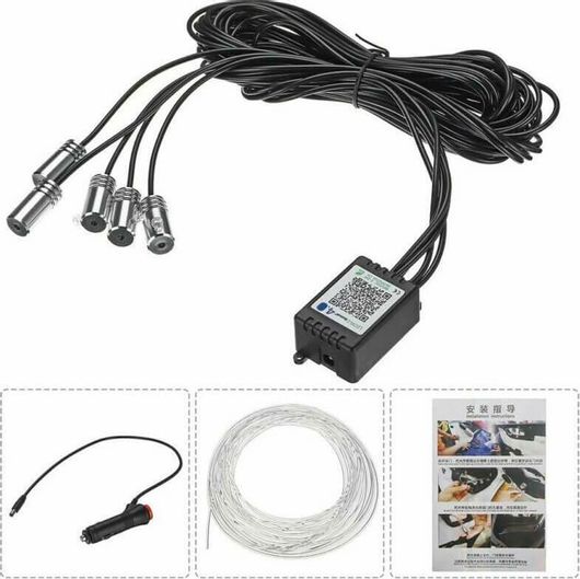 Σύστημα Εσωτερικού Φωτισμού Αυτοκινήτου RGB με App