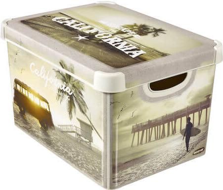 Κουτί Αποθήκευσης με Καπάκι Curver Stockholm - California Πλαστικό 39.5x29.5x25cm Πολύχρωμο