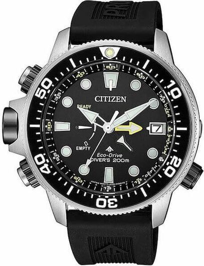 Ανδρικό Ρολόι Citizen Promaster Eco-Drive Aqualand BN2036-14E Καουτσούκ Μαύρο