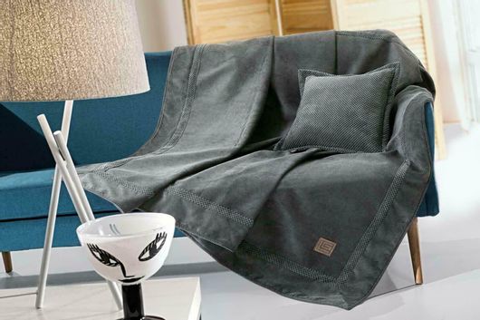 Ριχτάρι Τετραθέσιου Καναπέ Guy Laroche Rubicon 350x170cm Γκρι