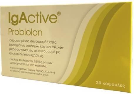 IgActive Probiolon με Προβιοτικά & Πρεβιοτικά 30 Κάψουλες