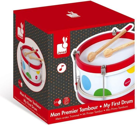Ξύλινο Τύμπανο Janod Confetti για 2+ Ετών