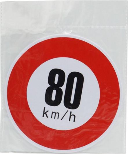 Αυτοκόλλητο Όριο ταχύτητας 80 km/h