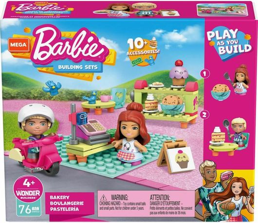 Τουβλάκια Mega Bloks Barbie Ζαχαροπλαστείο για 4+ Ετών 76τμχ