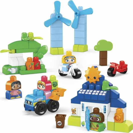 Τουβλάκια Mega Bloks Green Town Build & Learn Eco House για 1+ Ετών 92τμχ
