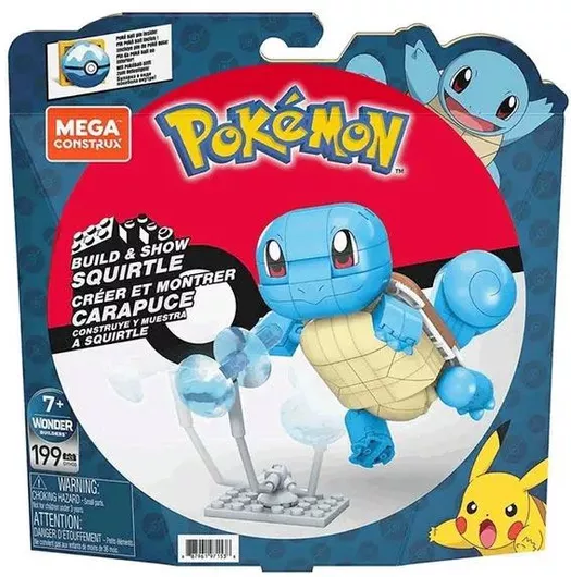 Τουβλάκια Mega Bloks Pokémon Build and Show Squirtle για 7+ Ετών 199τμχ