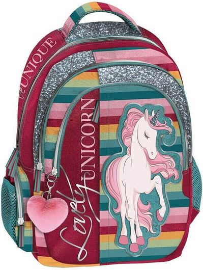 Σχολική Τσάντα Πλάτης Δημοτικού Graffiti Unicorn Πολύχρωμη