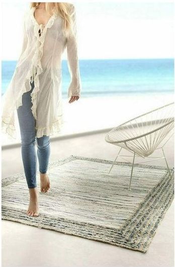 Καλοκαιρινό Χαλί Guy Laroche Kilim Διάδρομος Βαμβακερό Μπεζ 70x160cm