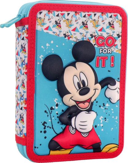 Διακάκης Mickey Mouse Κασετίνα Γεμάτη Πολύχρωμη