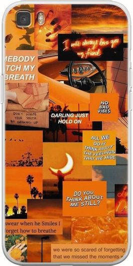 Θήκη Κινητού Back Cover για Huawei P8 Lite - Flexible TPU - Aesthetic Orange