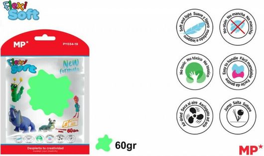 Πηλός Μοντελισμού MP Flexi Soft 60gr Light Green