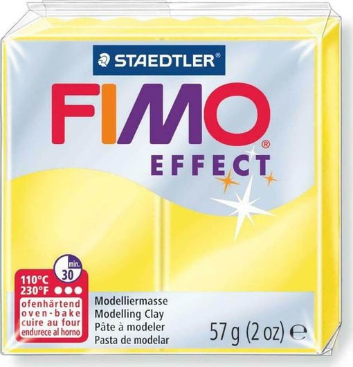 Πηλός Fimo Effect 57gr Translucent Yellow