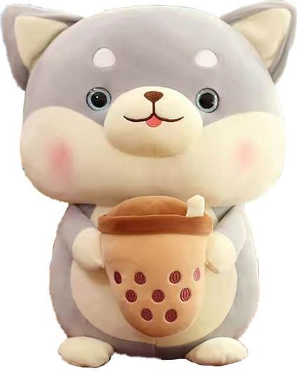 Λούτρινο Αρκουδάκι με Καλαθάκι 23cm Μπεζ