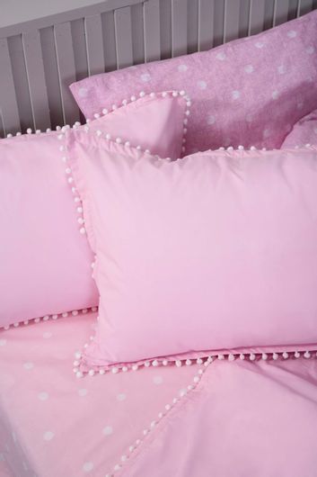 Σετ Μαξιλαροθήκες Palamaiki Pon-Pon 50x70cm Μοβ