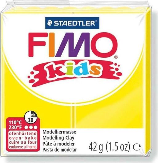 Πολυμερικός Πηλός Staedtler Fimo Kids 42gr Κίτρινο