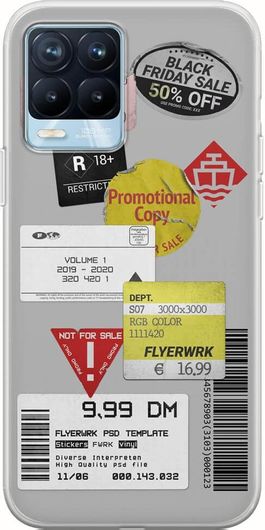 Θήκη Κινητού Back Cover για Realme 8 / 8 Pro - Flexible TPU - Labels