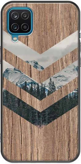 Θήκη Κινητού Back Cover για Samsung Galaxy M12 - Black TPU - Chevron Of Mountain