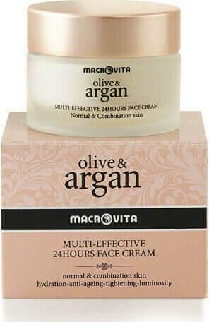 Κρέμα Προσώπου Macrovita Olive & Argan Multi-effective Κρέμα 24ώρου Κανονικό & Μικτό Δέρμα 50ml