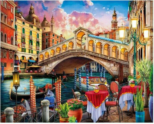 Ζωγραφική με Αριθμούς Τελάρο 40x50cm Rialto Bridge