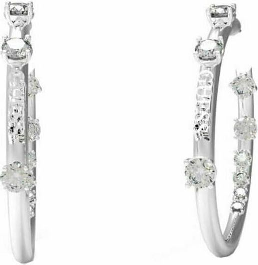 Γυναικεία Σκουλαρίκια Guess Κρίκοι από Ανοξείδωτο Ατσάλι με Ζιργκόν JUBE01405JWRHT-U