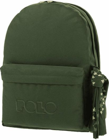 Σχολική Τσάντα Γυμνασίου - Λυκείου Polo Original Double 600D Μ32 x Π23 x Υ40cm Πράσινο