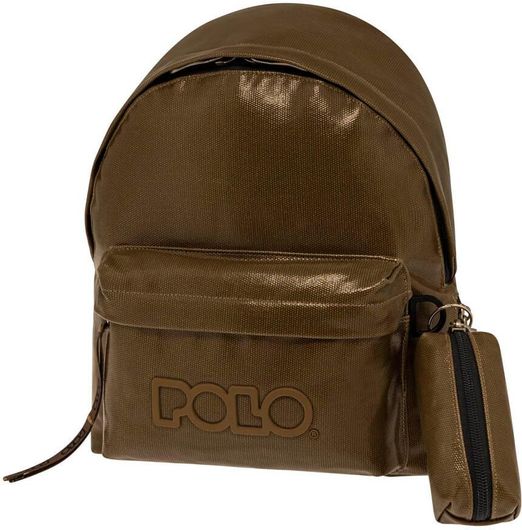 Σχολική Τσάντα Νηπίου Polo Vinyl Μ23 x Π10 x Υ31εκ Πράσινο