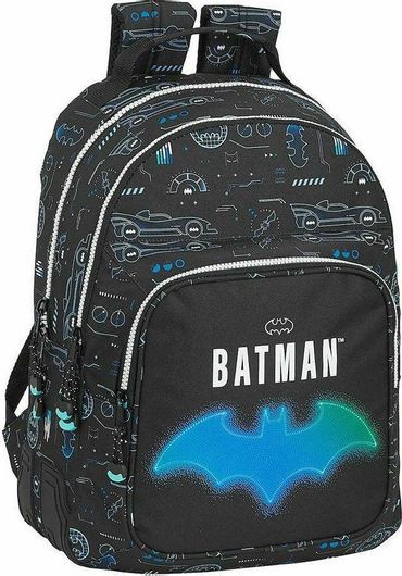 Σχολική Τσάντα Δημοτικού Safta Batman Μαύρο