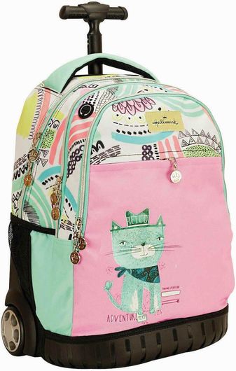 Σχολική Τσάντα Τρόλεϊ Δημοτικού Hallmark Paper Cloth Cat 333-05074