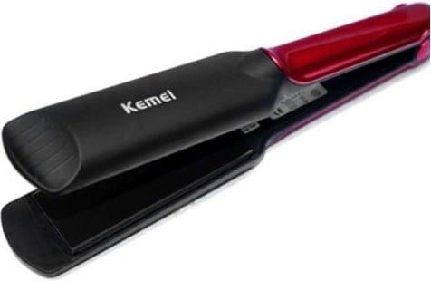Πρέσσα Μαλλιών Kemei KM-531 Επαγγελματική με Κεραμικές Πλάκες 30W Μαύρο / Κόκκινο
