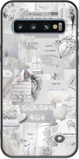 Θήκη Κινητού Back Cover για Samsung Galaxy S10 Plus - Black TPU - Aesthetic White