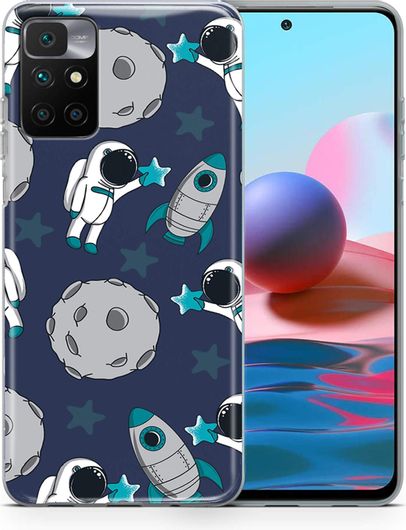 Θήκη Κινητού Back Cover Flexible TPU Διάφανη Σιλικόνη για Xiaomi Redmi 10 Blue Space Μπλε
