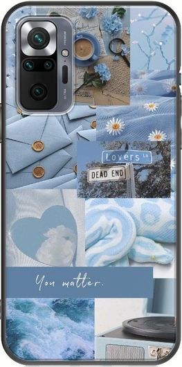 Θήκη Κινητού Back Cover για Xiaomi Redmi Note 10 Pro / 10 Pro Max - Black TPU - Aesthetic Blue