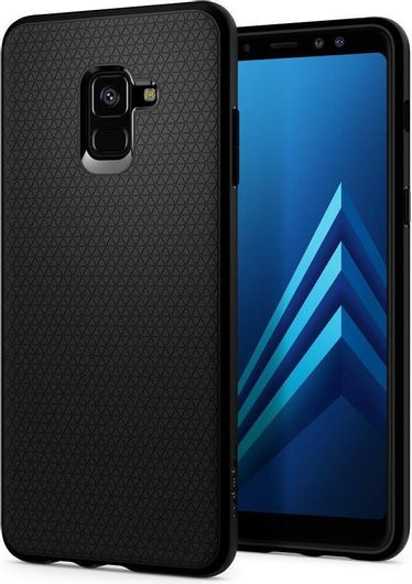Spigen Liquid Air Back Cover Σιλικόνης Μαύρο Galaxy A8+ 2018