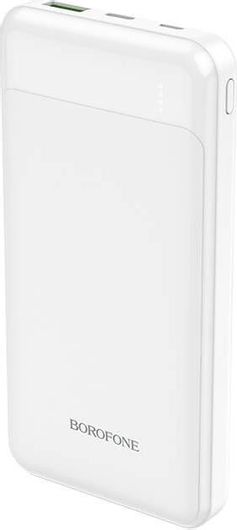 Power Bank Borofone 10000mAh με Θύρα USB-A Λευκό